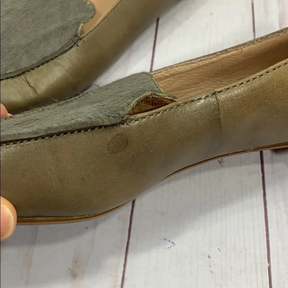 Madewell leather and calf hair pointed flats